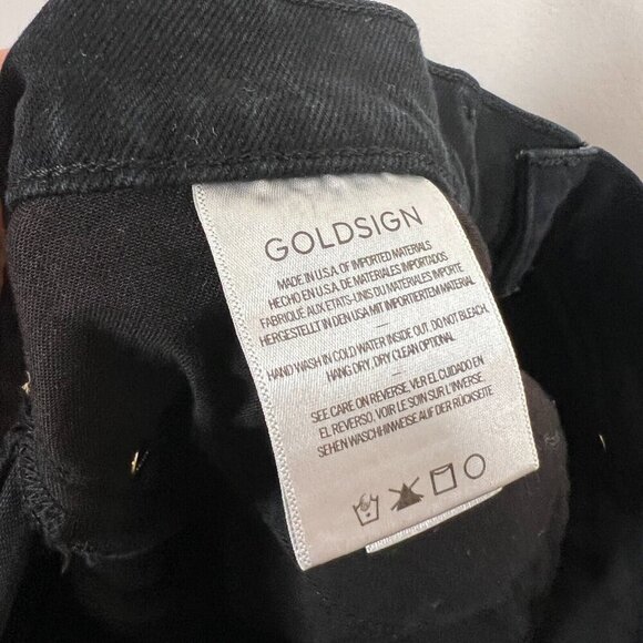 Goldsign Boot Cut Jeans Womens Size 30 Black High Rise High Waist Minimal - Picture 11 of 12